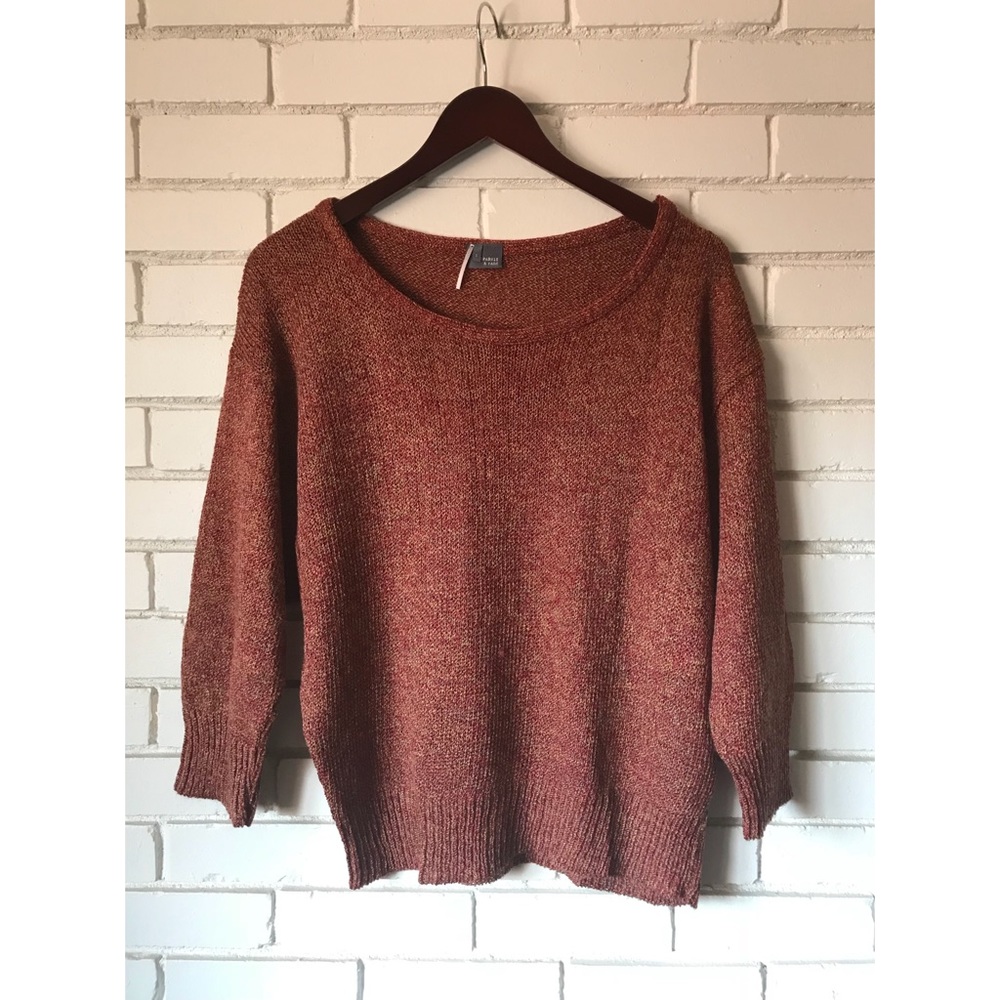 UO Drop Sleeve Red Marl Sweater